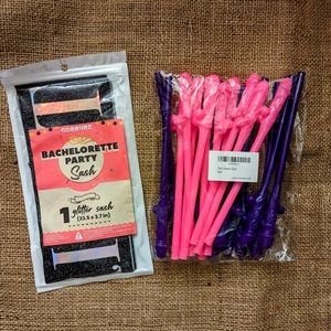 Brand New Bachelorette Straws & Sash